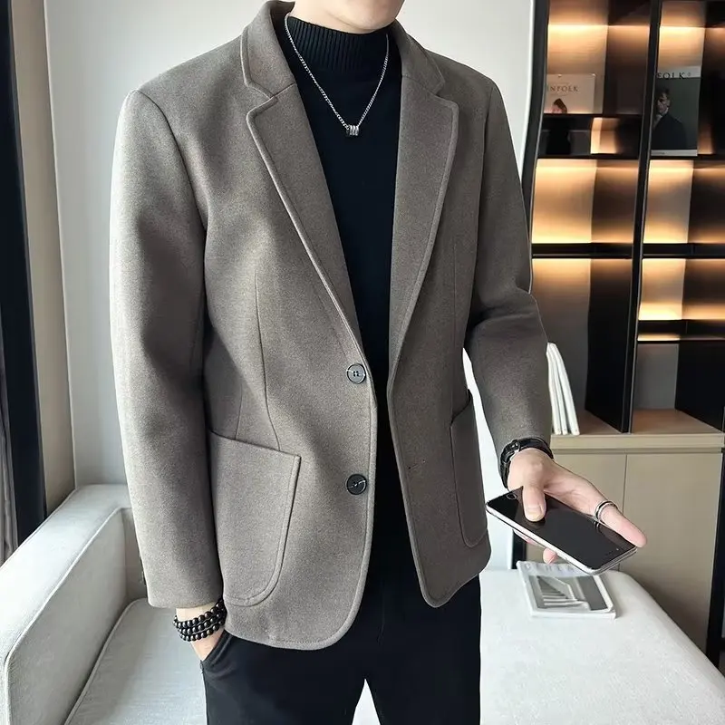 

Australian Wool Double-sided Wool Jacket Wool Suit Men's Autumn and Winter Young and Middle-aged Business Wool Suit