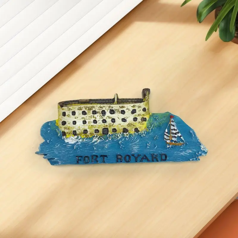 

France Devil's Island Prison Refrigerator Magnet That Can't Escape 3D Three-dimensional Painted Crafts Home Decorations