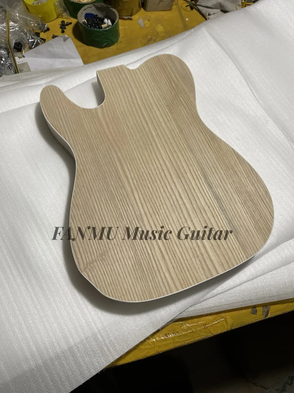 Natural guitar body, ash wood body, white binding,no paint, customizable