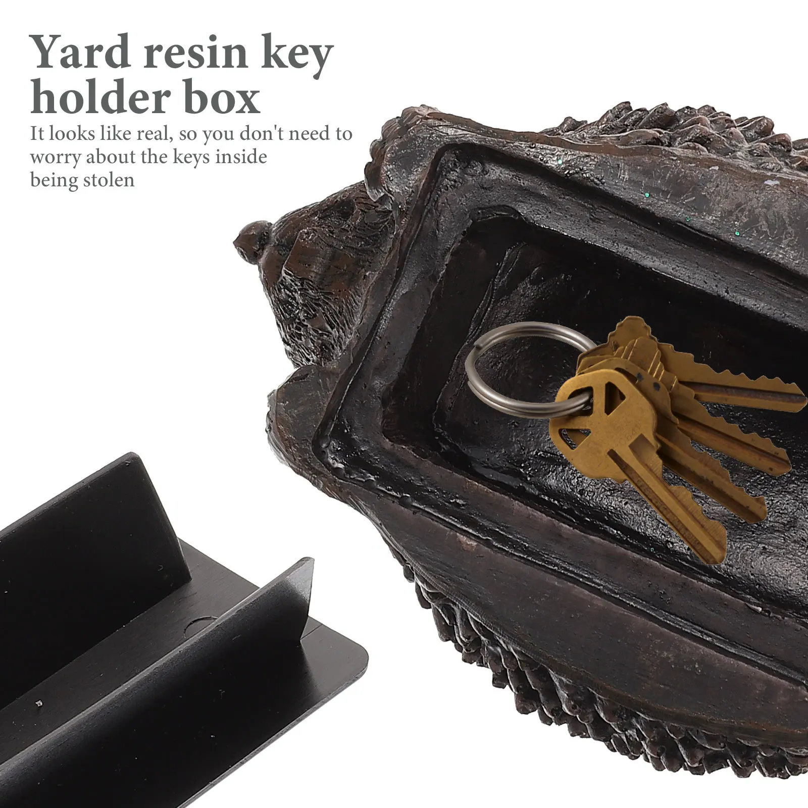 

Hedgehog Key Safe Hiding Box Outdoor Durable Resin Garden Statue Hidden Key Boxes Storage Shape Box Yard Decor