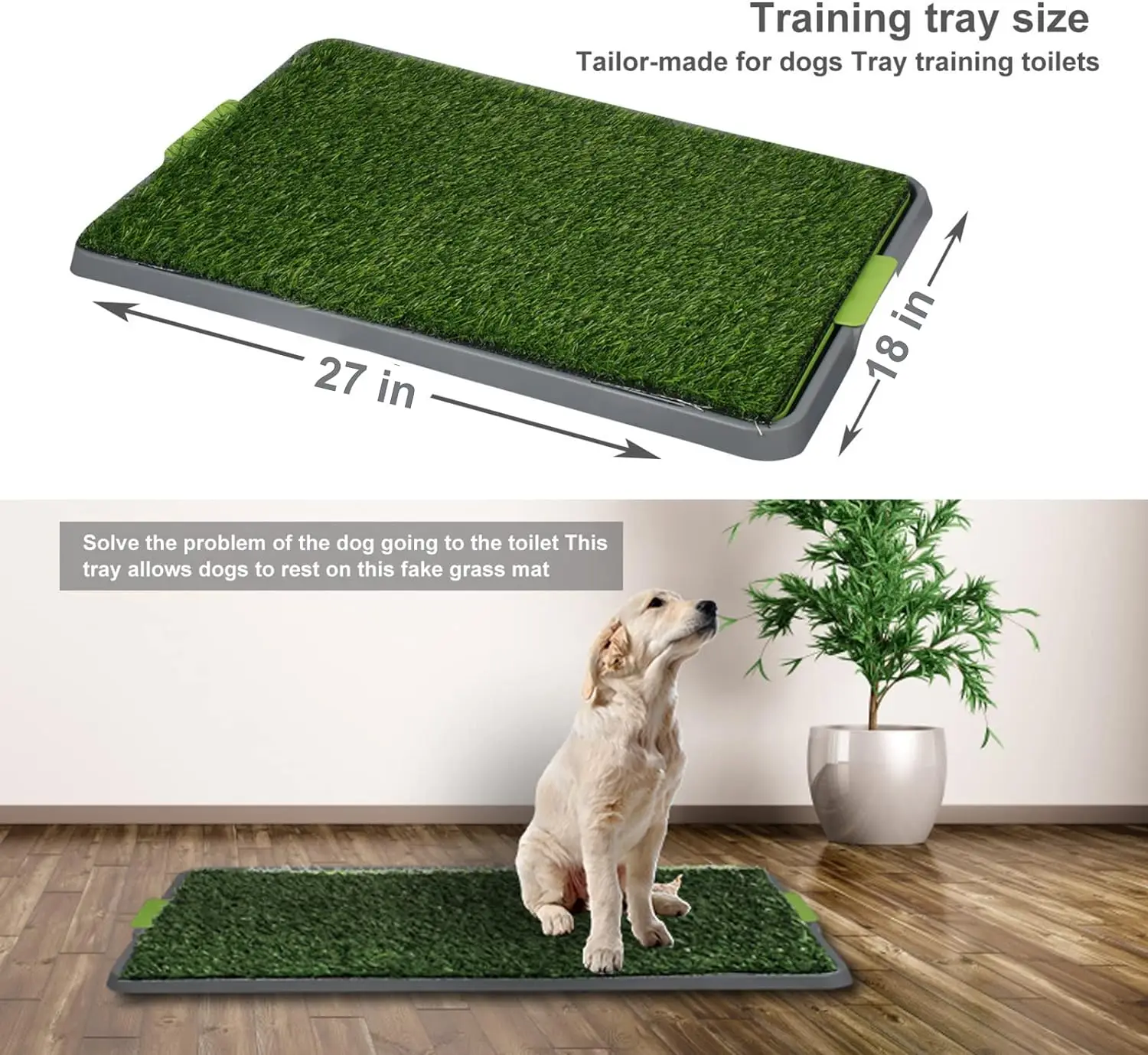 Dog Litter Box Puppy Turf Potty Reusable Training Pads for Indoor Outdoor Use Grass Pad for Dogs Grass Puppy Patch for Pets