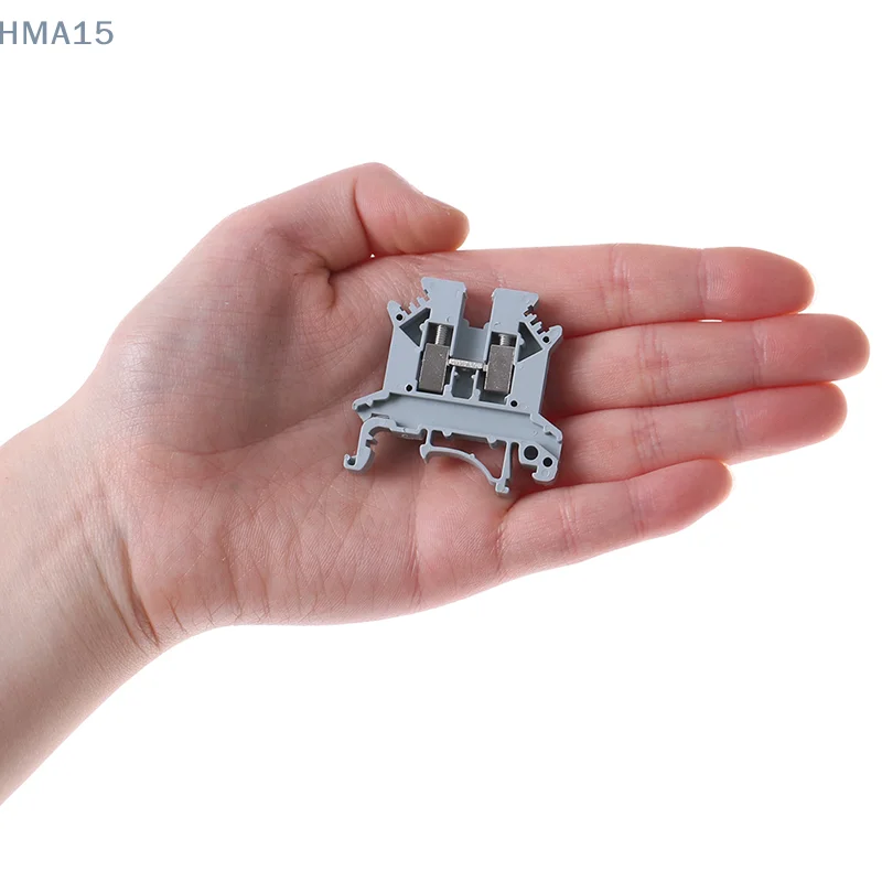 [EL]10pcs Rail Terminal Block Universal Panel Mount UK 2.5B 32A Screw Connection