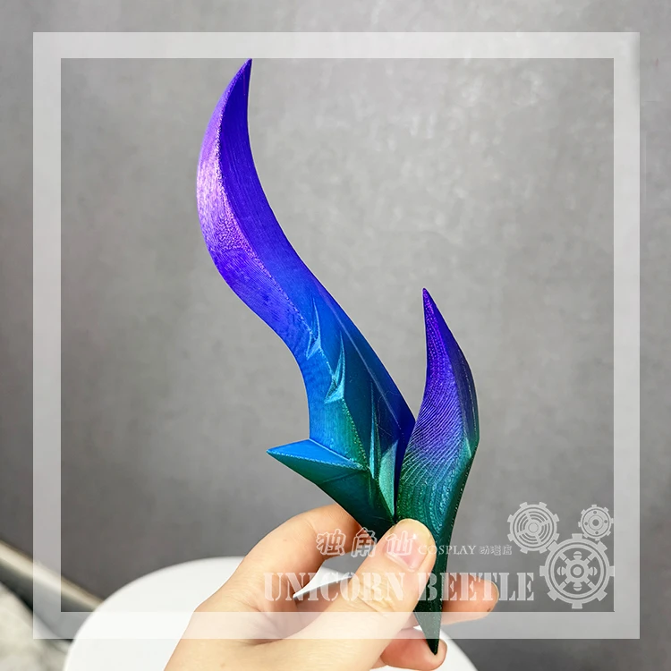 Game LOL Spirit Blossom Yone Cosplay Horns Headwear Earclips Men Women Halloween Christmas Party Carnival Roleplay Accessories