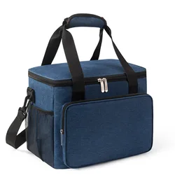 Reusable Lunch Box, Insulated Lunch Bag Leak Proof Lunch Box for Work Office Picnic Beach with Adjustable Shoulder Strap