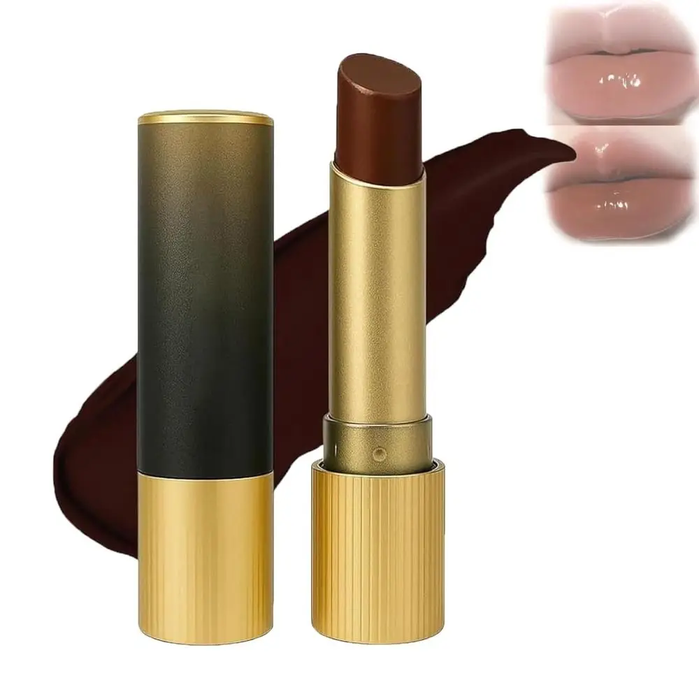 Nuevo Lápiz labial con espejo de corazón de melocotón, hidrata, miel, bálsamo labial suave para mujeres y niñas