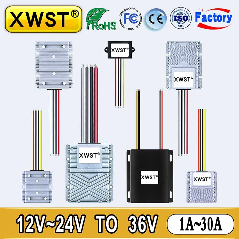 

XWST 12V24V to 36V DC to DC Converter Step Up Boost Power Converter 36vdc Stabilizer 1A 3A 5A 10A 20A 30A Output Voltage Module