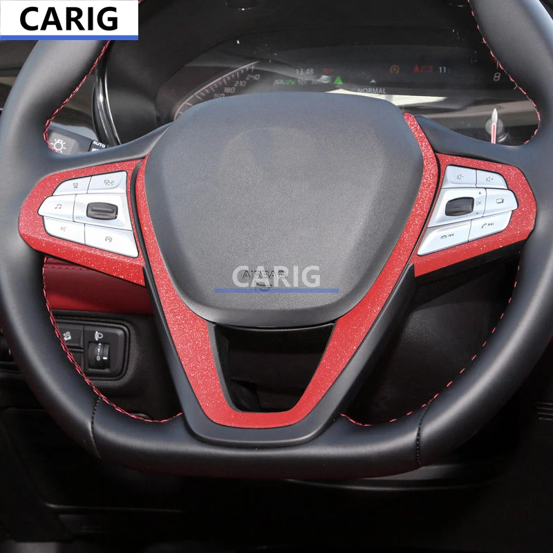 For CHANGAN CS35 PLUS 18-21 Steering Wheel Sticker Carbon Fiber Pattern Protective Film Interior Modification Accessories