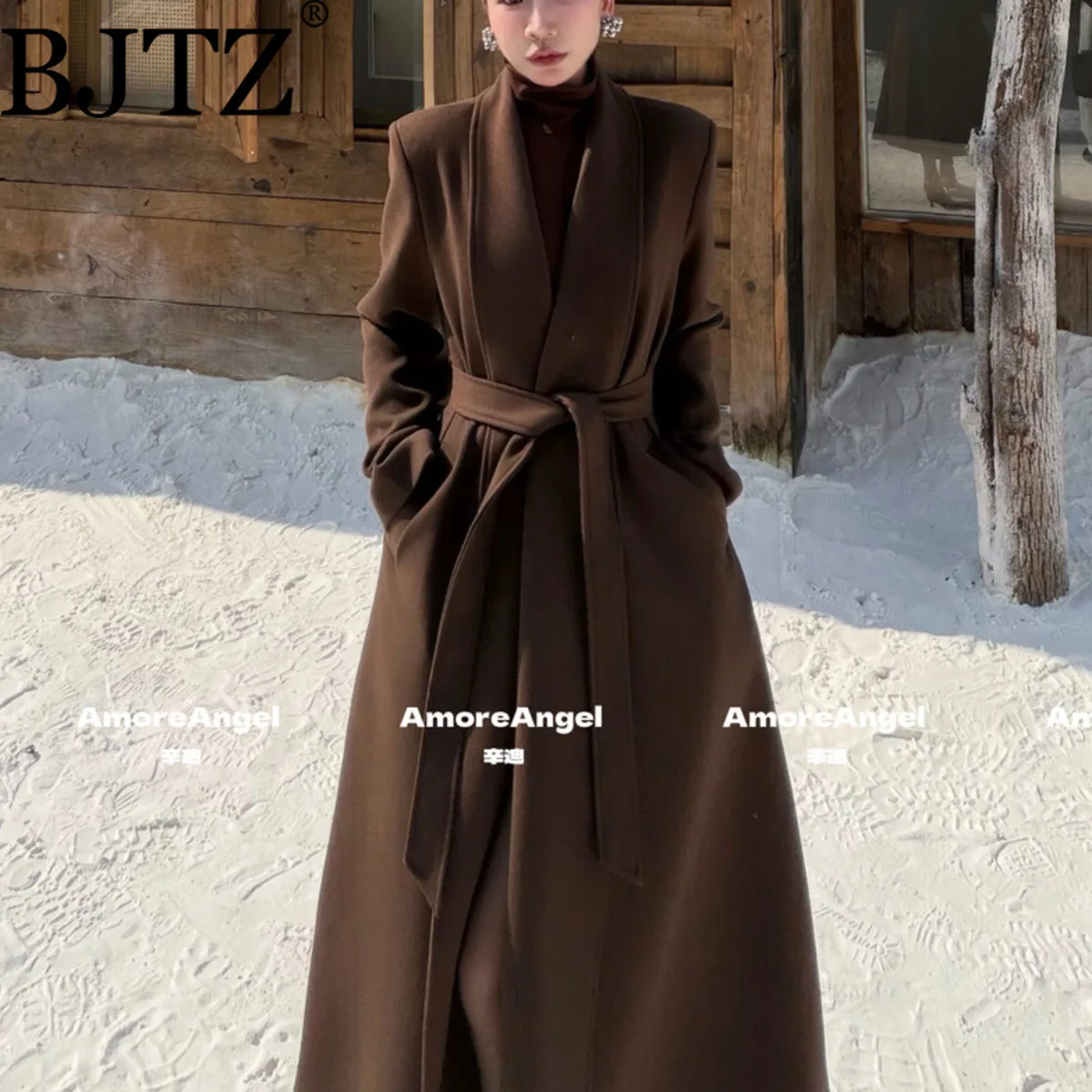 

BJTZ Women’s Structured Wool Coat Autumn 2025 Fashion Elegant Minimalist Premium Quality Comfy Stylish Casual Outerwear
