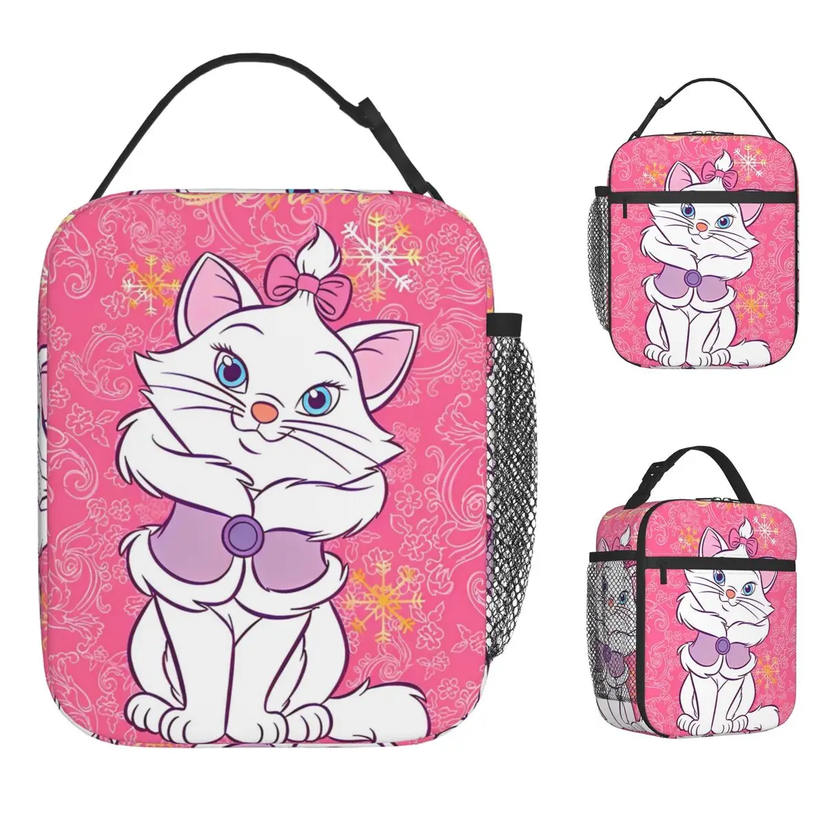 

Изолированные сумки для обеда Marie Cat Сумка-холодильник Контейнер для еды, герметичный ланч-бокс с милым котом, сумка для еды, работа на открытом воздухе