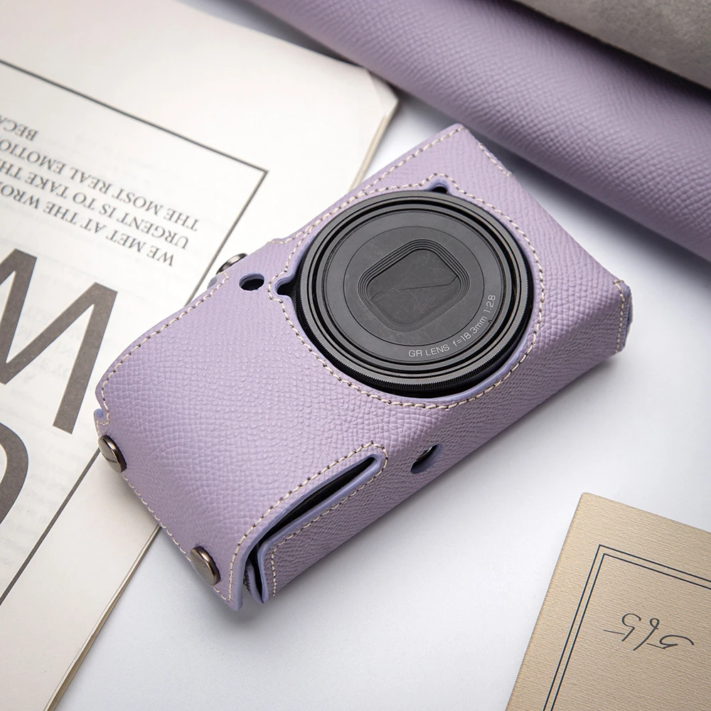 

GR3 Camera Bag GRIII Protective Case For Ricoh GRIII GR3 GR3X Case Simple Handmade Genuine Cowhide Leather Camera Case