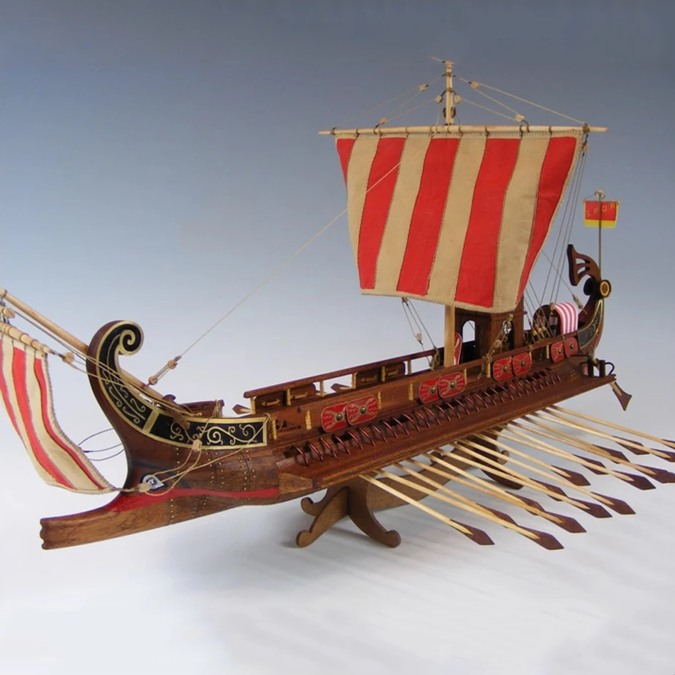 

1/50 Ship Model CAESAR Ancient Roman Warship DIY Simulation Wooden Ship Model Set Gift Collection Model Toy