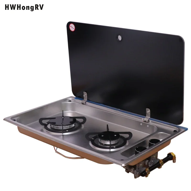 High Quality Hwhongrv Wholesale RV SINK and Burner Cooktop Stove Hob Combo  for Caravan Camper Boat Yachet