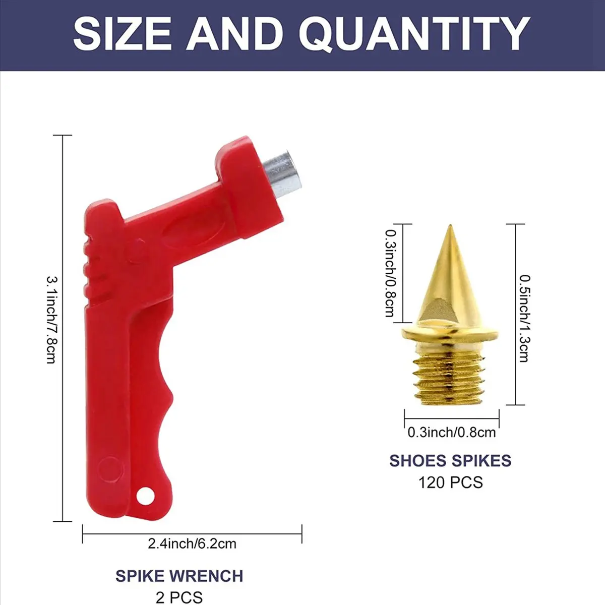 【AUTUMN】600Pcs 1/4 Inch Track Spikes for Track Shoes,Replacement Spikes for Cross Country Short Running Shoes with Spike Wrench