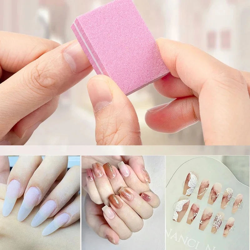 10-20pcs Mini Buffing Sanding Files Block Pedicure Care Nail Art Buffer Polish Manicure Pedicure Sanding Sponge Nail Art Tools
