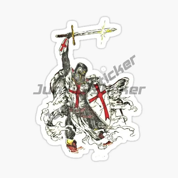 Crusader Sign Templar Knight Shield Sticker Motorcycle Laptop Truck Window Helmet PVC Decal Customizable view 4