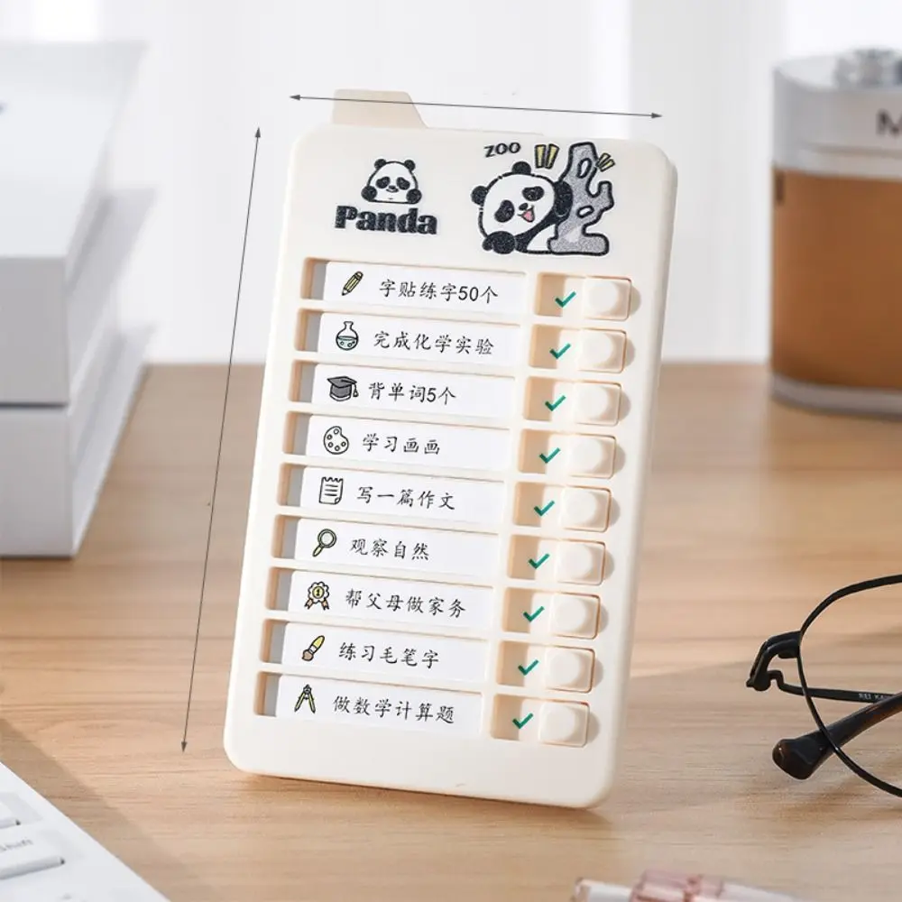 Detachable Good Habit Punch Card Panda Cartoon Daily Task Planning Board Chores Checklist Capybara Self-discipline Punch Card