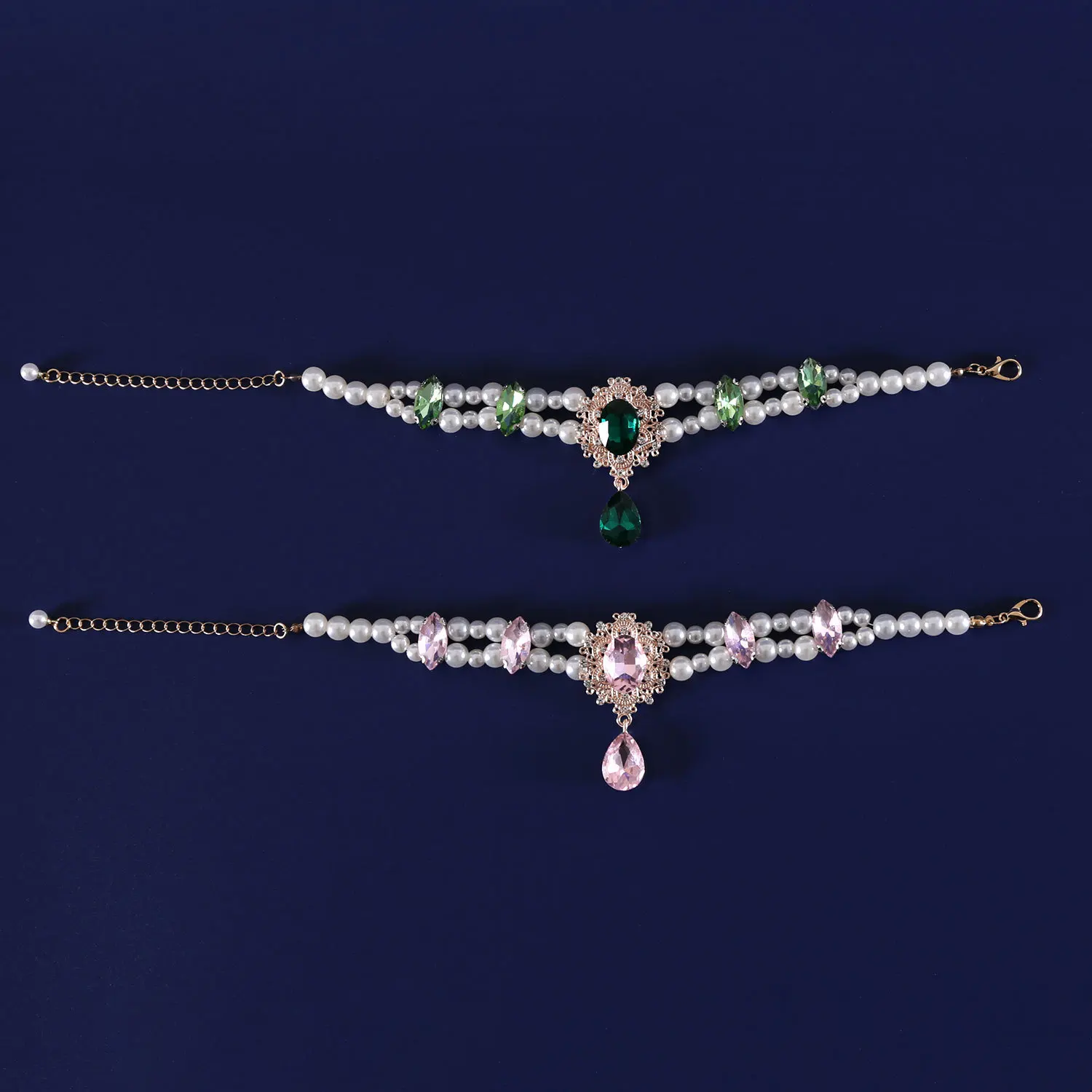 Hunde- und Katzen-Perlenkette Kristall-Edelstein-Anhänger Halsband Haustier-Schmuck Luxuriöses Katzenhalsband Modisches Accessoire Foto-Requisite – Detail 5