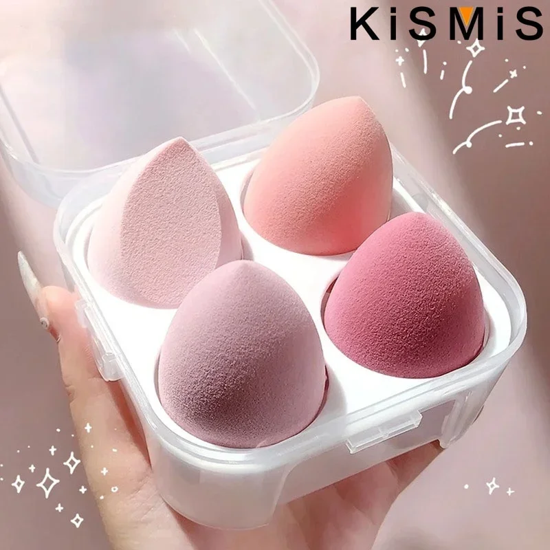 KISMIS 4 pz/scatola nuovo Set di spugne per il trucco Face Beauty soffio di polvere cosmetico per fondotinta crema correttore Make Up Blender Tools