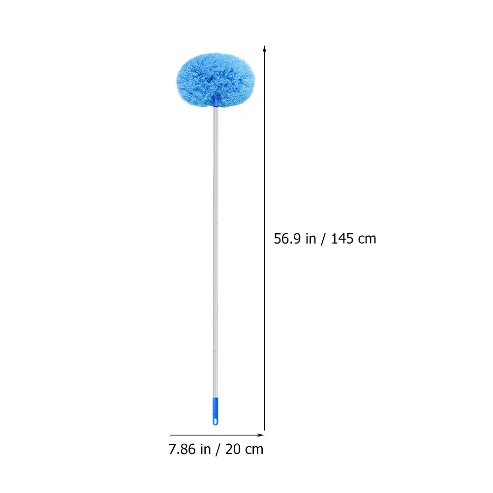 Ceiling Fan Duster Extendable Long Fiber Duster Detachable Pole for Cobweb Dusting High Ceiling Cleaning Spiderweb Remover