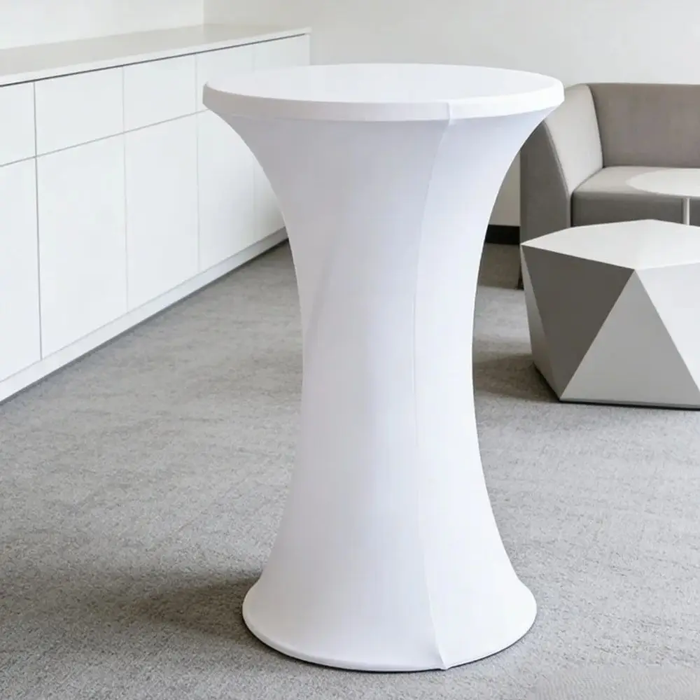 Spandex Cocktail Table Cover for Wedding Decoration, Round Base, High Bar, Birthday Party, Banquet, Hotel , Durable Use, Nice