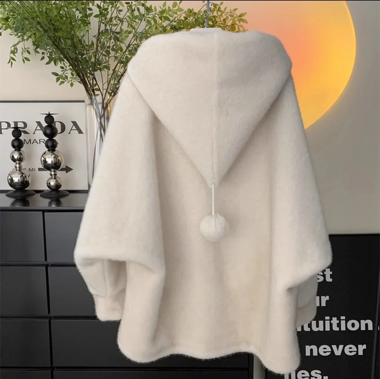 Female High Street Autumn Winter 2025 Women Faux Fur Jackets Hooded Coat Thick Warm Fluffy Hoodie Outerwear Shaggy Overcoat