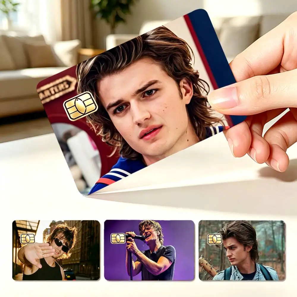 COOL Actor J-Joe Keery  4pcs 1Set Card Stickers Small Waterproof Chip 4PCS Card Sticker Anti-Scratch
