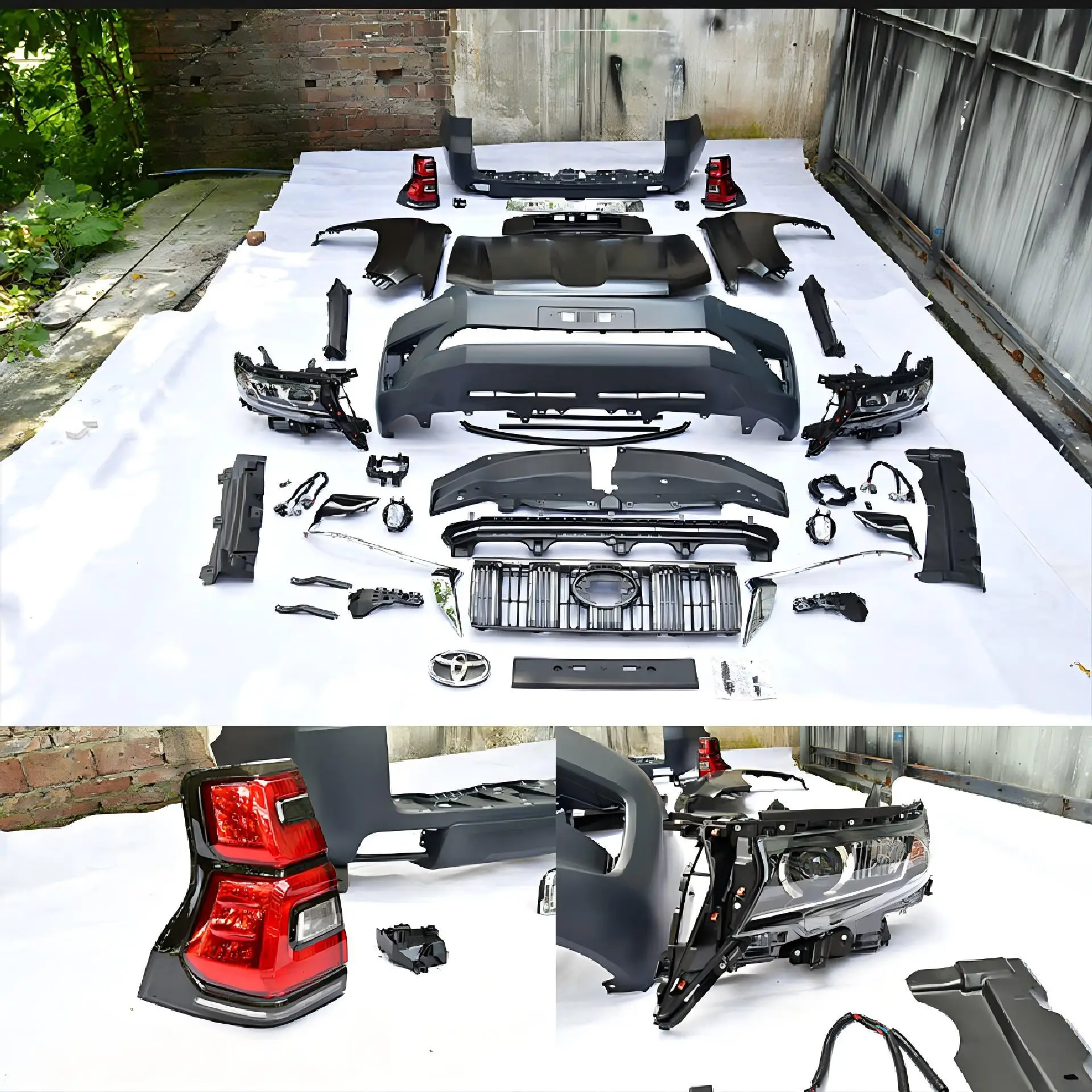 

Car Body Kits for Toyota Prado 2010-2017 to 2018-2020 Upgrade Bumpers Grille Fender Headlight Hood - Aftermarket Auto Parts