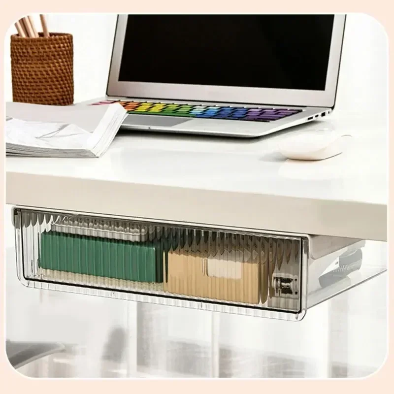 Under Drawer Desk Drawer Organizers Self Slide Out Desk Workspaces for Office Home Adhesive Hidden Desktop Organizer Accessories