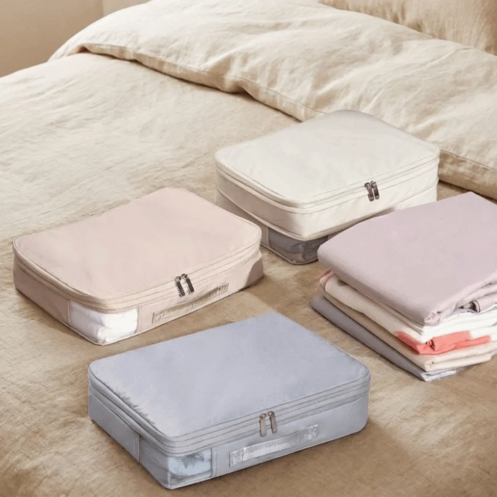 

Вместительная прозрачная складная сумка для хранения пуховиков, пыленепроницаемая, водонепроницаемая, с ручкой