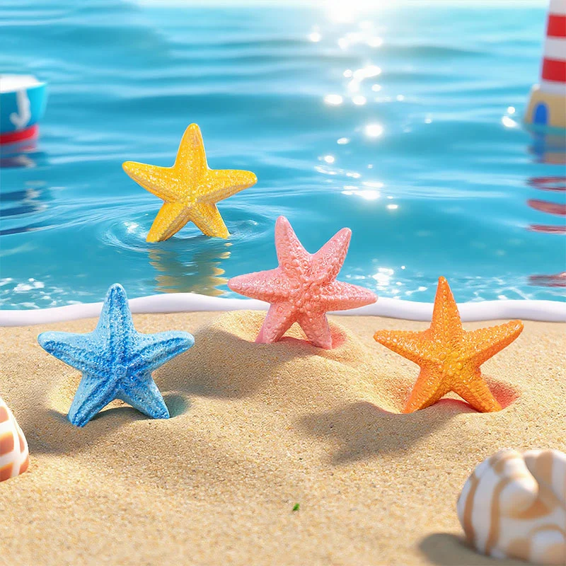 50pcs Starfish Figurines Aquarium Decoration Starfish Ornament Fish Tank Home Wedding Table Home