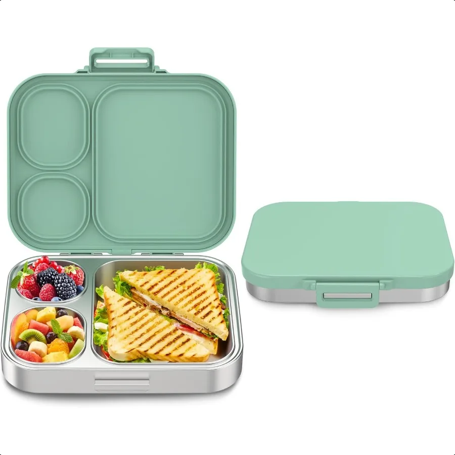 

Stainl Steel Bento Box Leak Proof Metal Bento Lunch Box 3 Compartments 304 Stainl Steel Bento Lunch Containers for School and O