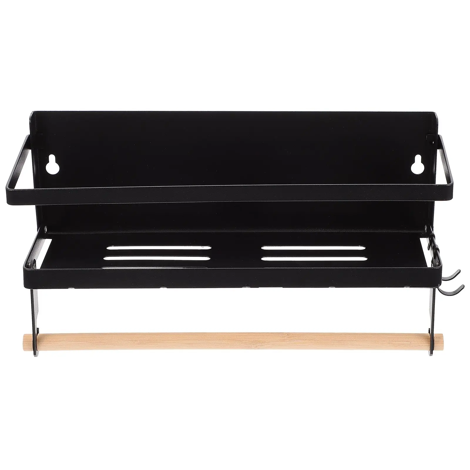 

Magnetic Storage Rack Shelf Wall-mounted Kitchen Fridge Wooden Stainless Steel Seasoning Holder Refrigerator Sundry Items Towel
