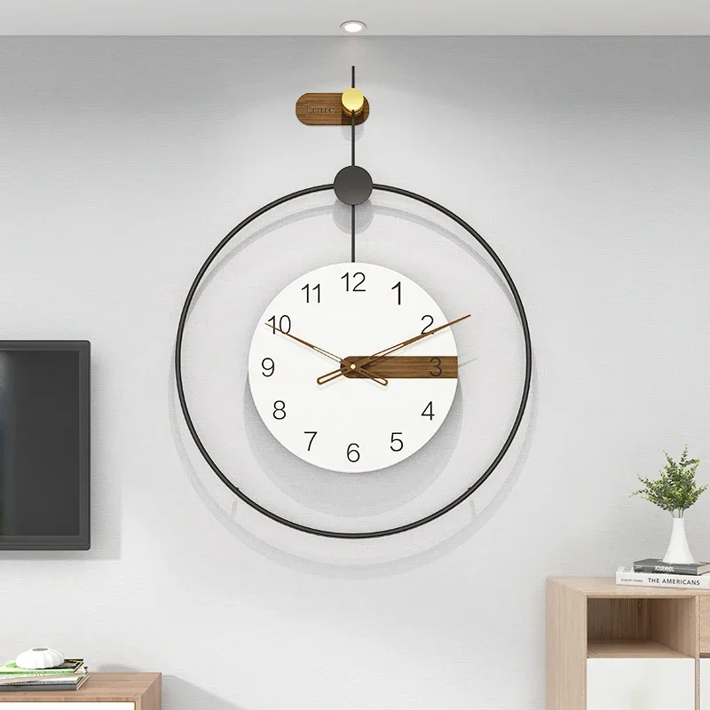 

Nordic Round Wall Watch Cartoon Simple Minimalist Modern Wall Watch Bedrooms Vintage Korean Metal Reloj Pared Home Decoration