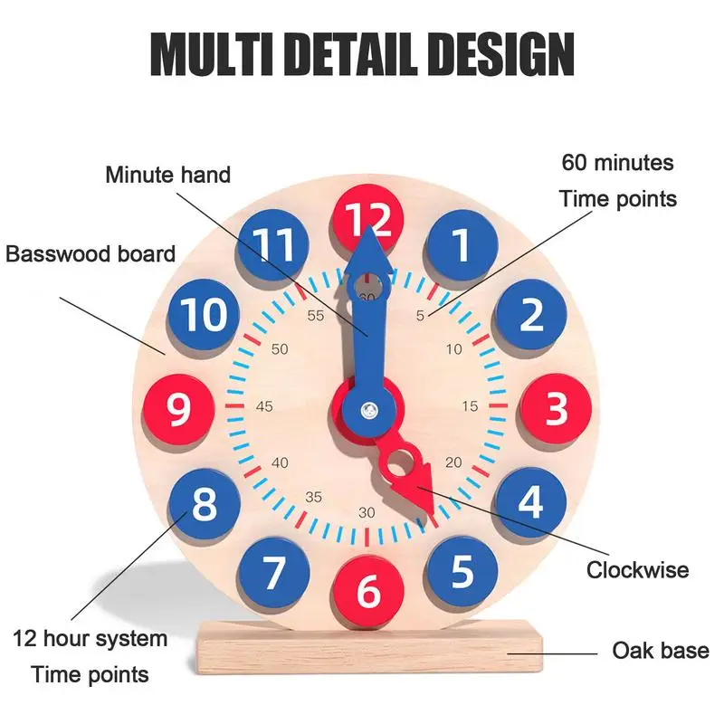 Klok Lesgeven Tijd Nummer Speelgoed Educatief Montessori Color Sorteerklok Met 18 Kaarten Leermiddelen Oefenklok Voor Kinderen