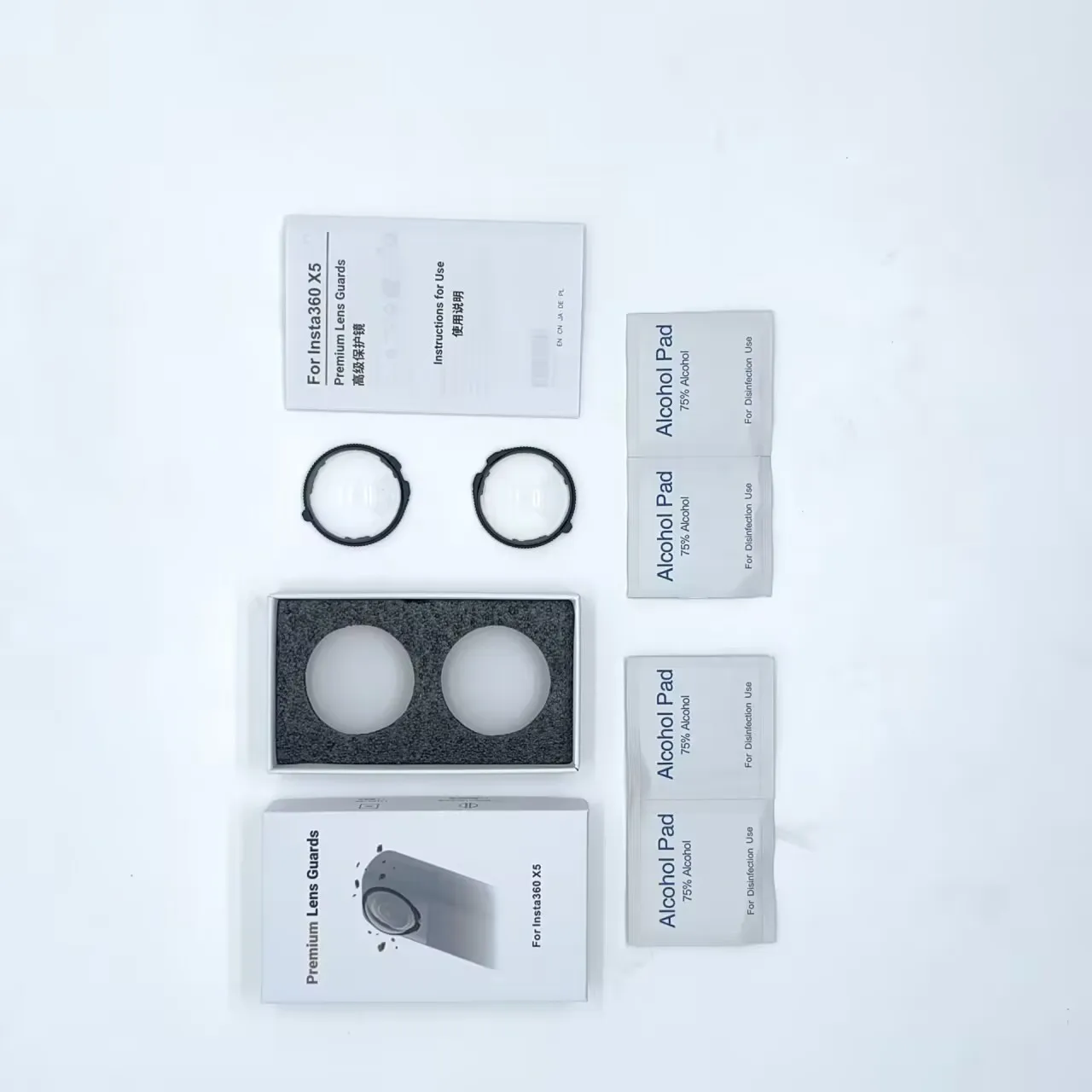 X5 Premium Lens Guards for Insta360 X4 Camera Accessories Scratch-resistant Optical coated High transparency tempered glass Lens