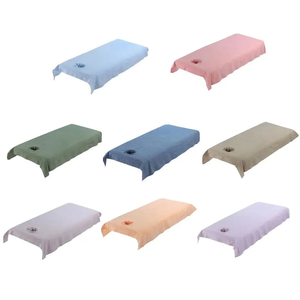 Cotton Massage Table Cover Large Fitted Sheet Set Bed Protector for Spa Acupuncture Massage Table