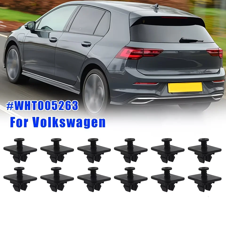 10pcs Rear Bumper Trim Clip WHT005263 for VOLKSWAGEN for Vw Golf Passat Jetta Auto Fender Liner Fastener Retainer Push-in Rivet