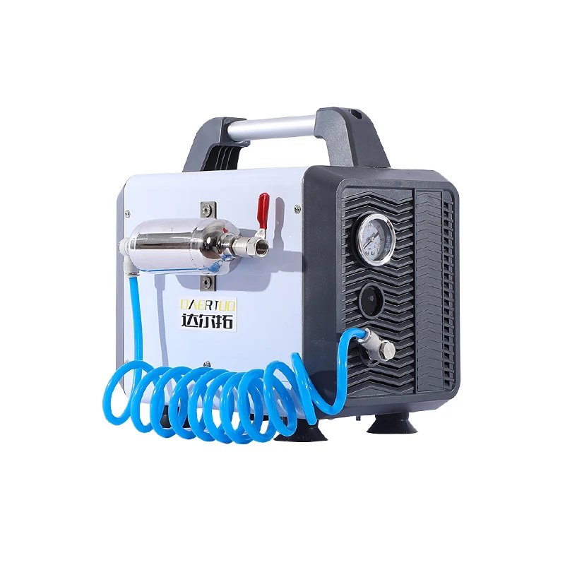 小型エアコンプレッサー ベースオイルフリー 家庭用 220V エアコンプレッサー ミニ塗装ジェットエアポンプ