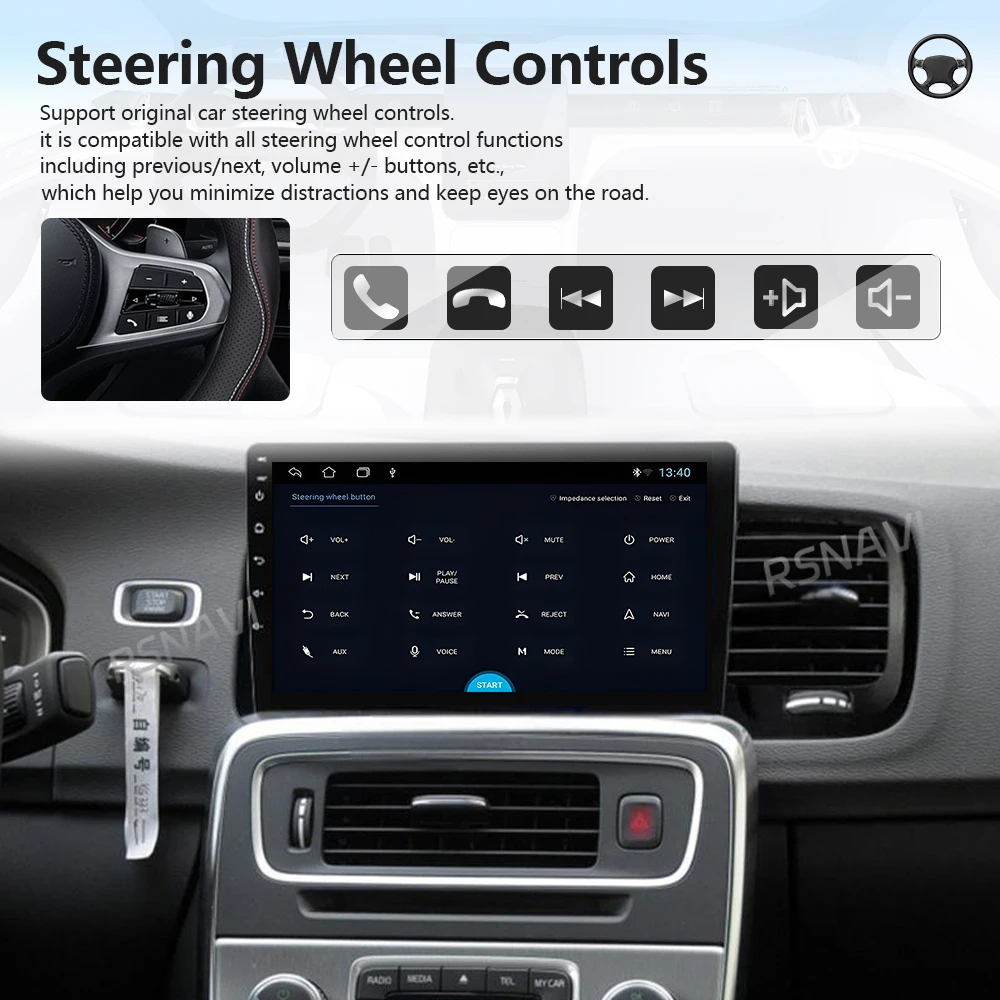 Plug and Play Android 16 For Volvo S60 V60 2011-2013 2014-2020 Carplay Auto Screen Car Radio Multimedia Player Autoradio Stereo