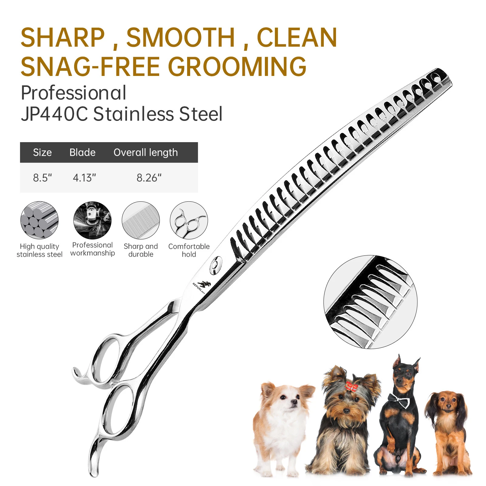 Dog Curved Thinning Scissors 8.0\
