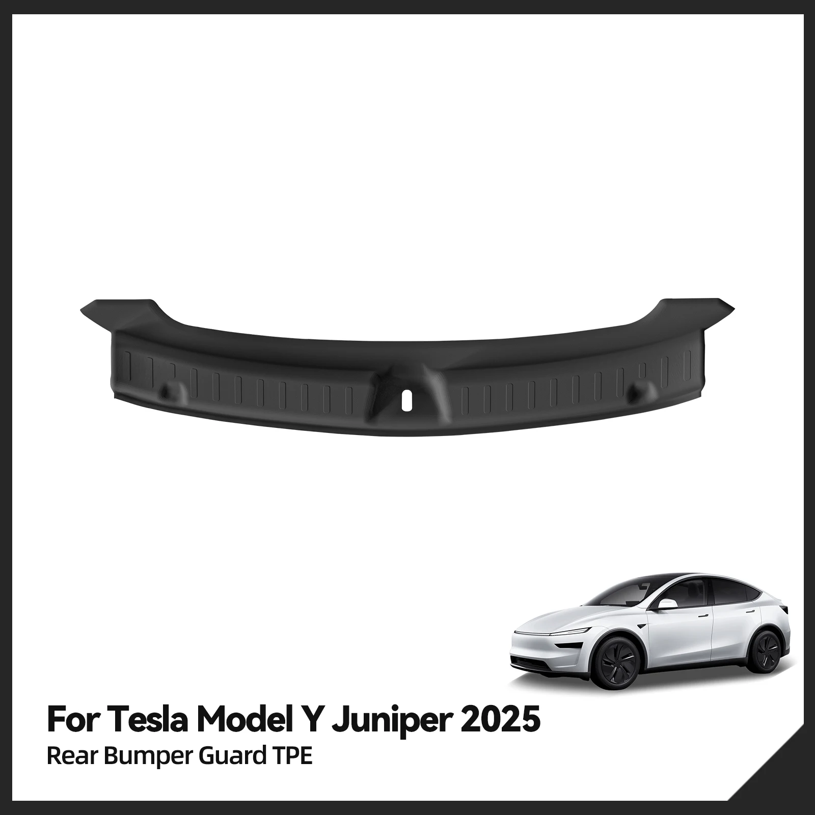Smabee for Tesla Model Y Juniper Launch 2025 2026 Car Rear Trunk Door Sill Guard Strip Rear Bumper Guard Plate Cover Trim Black