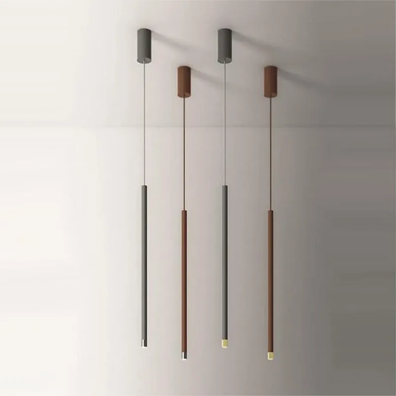 Led Pendant Lamp Long Tube light Kitchen Island Dining Room Shop Bar Counter Decoration Cylinder Pipe Hanging Light Kitchen Lamp