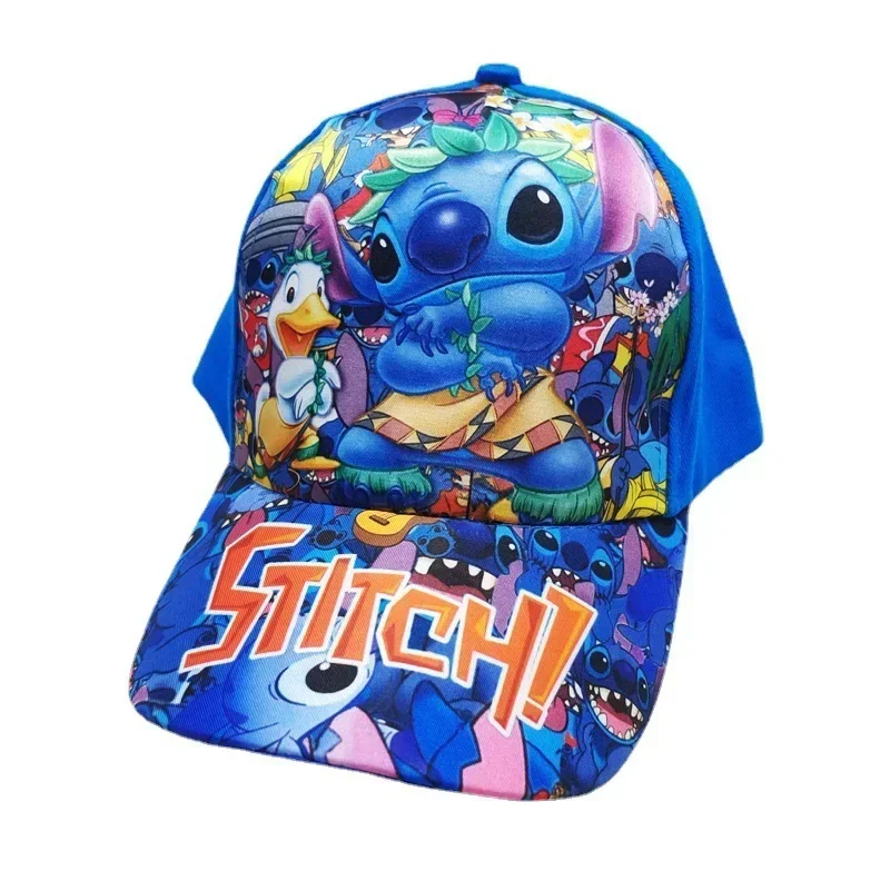 Disney Stitch Kids Baseball Caps Spring Cartoon Adjustable Snapback Caps Boys Girls Outdoor Travel Sun Hats