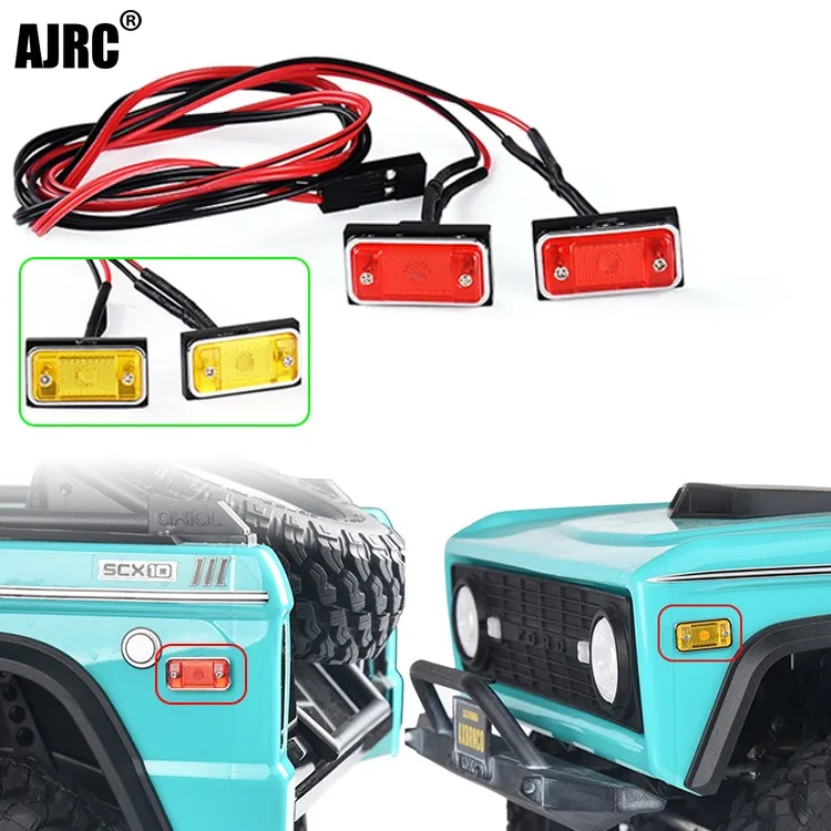 

1 Pair Turn Signal 1/10 1/8 Rc Crawler Car For Trx4 D90 D110 Rc4wd Scx10 90046 Rr10 90053 Yikong Rgt Axial Width Lamp