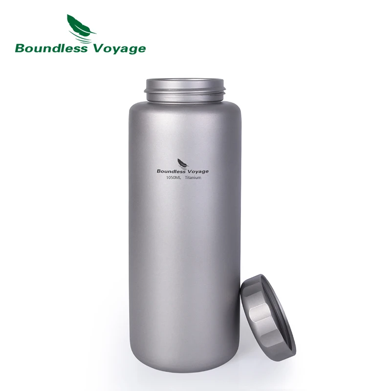 

Бутылка для воды Boundless Voyage Titanium Wide Mouth: для активного отдыха, кемпинга, велоспорта, чая, кофе, спортивная посуда