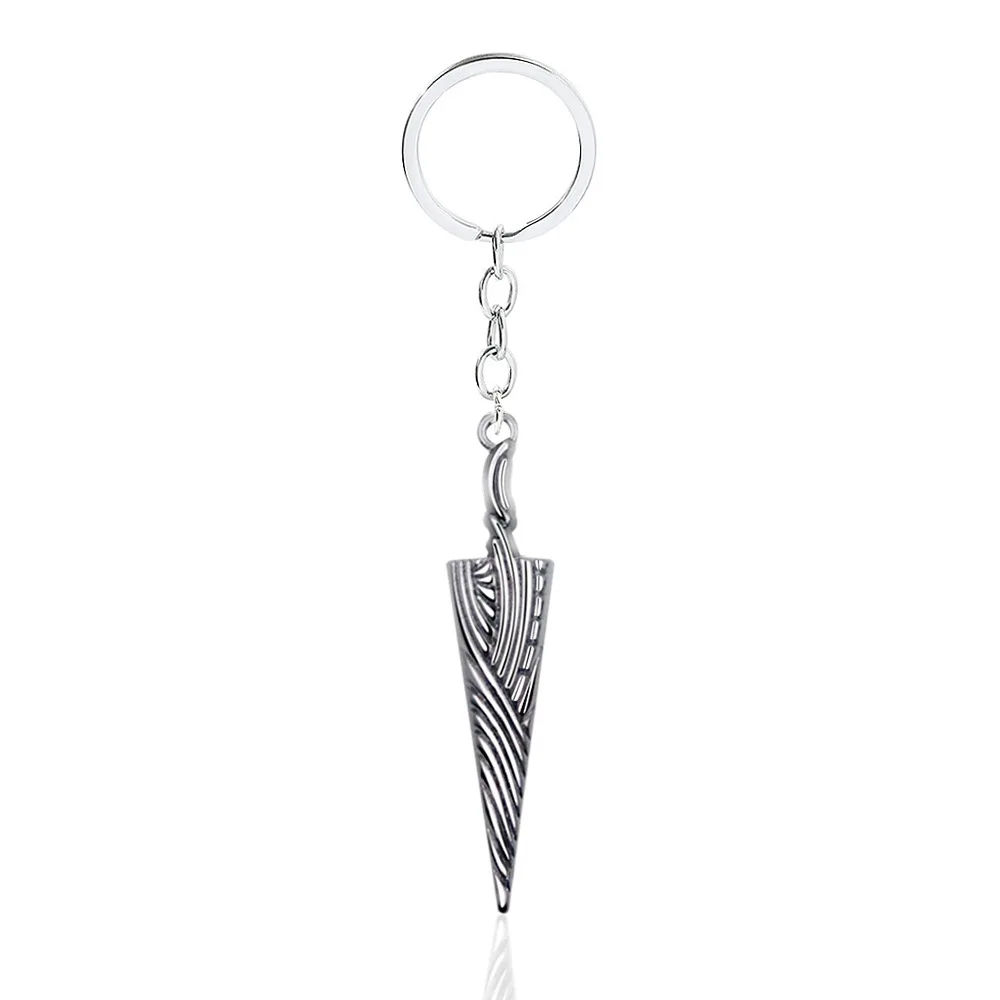 Game Hollow Knight Bone Nail Keychain Necklace Pure Nail Sword Metal Pendant Keyring Cosplay Jewelry Gifts