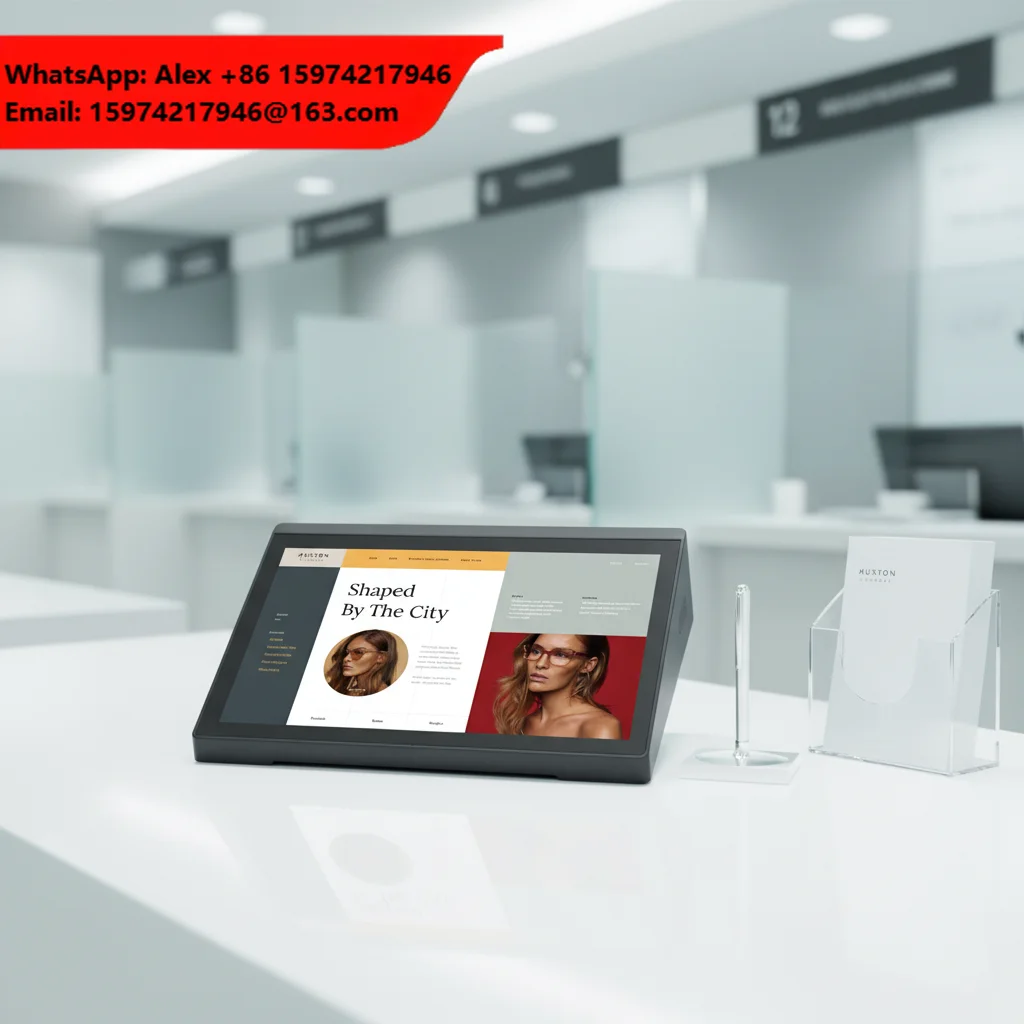10.1 Inch Horizontal Android All-in-One Check In Kiosk Self Service Query Android Customer Satisfaction Rating Display