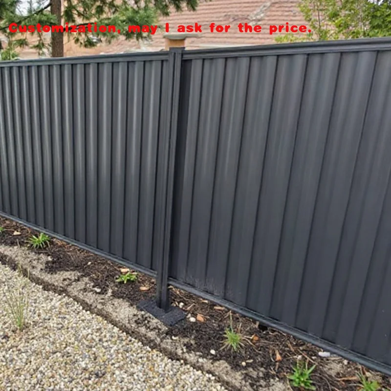 custom.Customize Color Australia Wall Fence Privacy Steel Fence Panel Security Corrugated Sheet Colorbond Fence with Gate