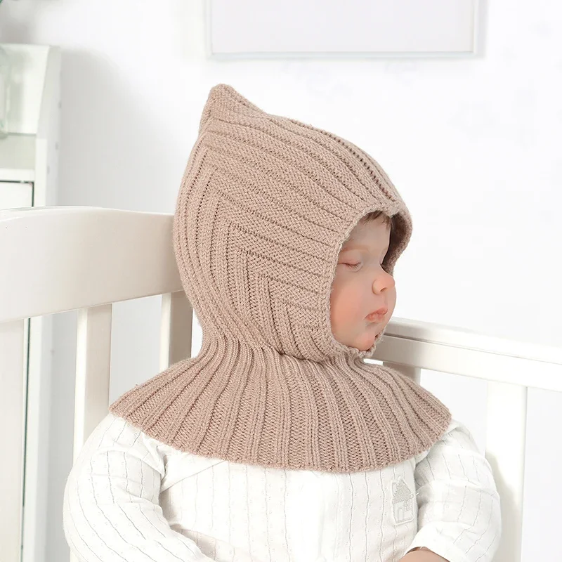 Baby Hat Knitted Newborn Girl Boy Cap Fashion Warm Infant Children Clothing Accessories 0-3Y Neck Overall Winter Autumn Headgear