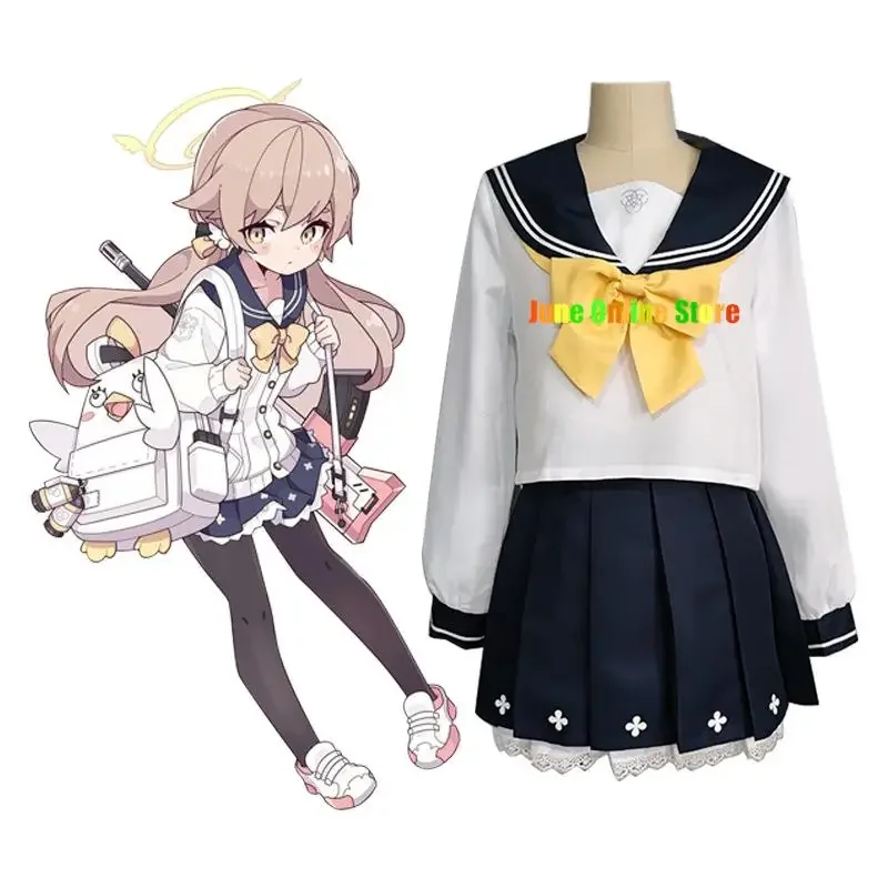 Anime Game Blue Archive Ajitani Hifumi Cosplay Costume for Women Adult Sailor Suits JK Uniform Jacket Bow Headwear Halloween